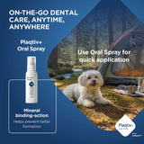 Plaqitv+ Oral Spray, mineral binding to prevent tartar. Quick application possible on the go. Plaqtiv+ oral care with XPERSIV.