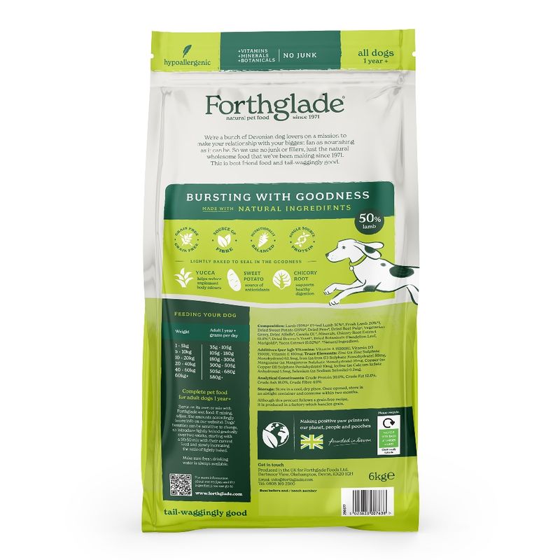 Forthglade Lightly Baked Natural Lamb with Sweet Potato || Forthglade || view 3