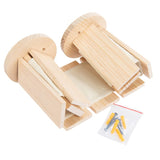 Two wooden holders with fabric insert and included mounting materials, including screws and wall plugs.