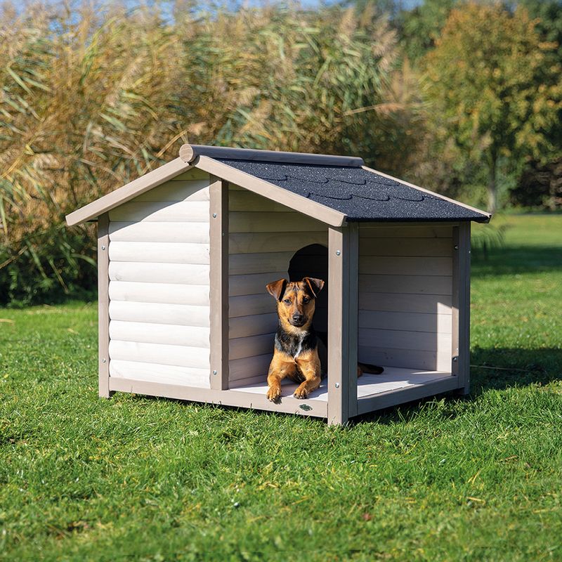Trixie Natura Log Cabin with Porch Dog Kennel || Trixie Natura || view 1
