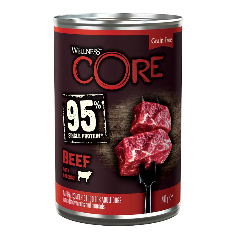 Wellness Core Adult 95% Single Protein Beef & Broccoli Wet Dog Food || Wellness Core || view 1