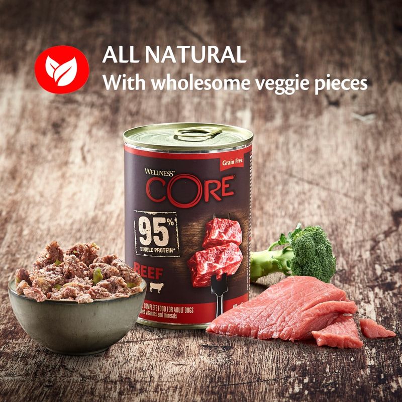Wellness Core Adult 95% Single Protein Beef & Broccoli Wet Dog Food || Wellness Core || view 4