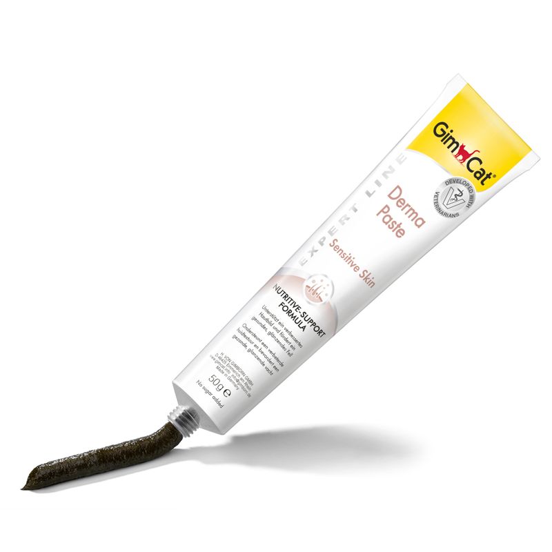 GimCat Derma Paste for sensitive skin, Expert Line, Nutritive Support Formula, developed by veterinarians, tube with 50g.