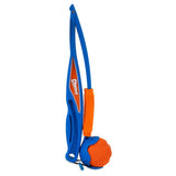 Chuckit! Sport 25M ball launcher in blue and orange with matching ball. Ergonomic design for easy throwing.