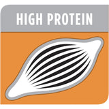 High protein feature highlighted with stylised muscle graphic