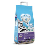 Sanicat Classic cat litter, 16L, with lavender scent, Oxygen Odour Control, high absorption, low dust formation, low tracking.