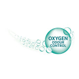 Oxygen Odour Control. Text on a green bubble with smaller bubbles in the background.