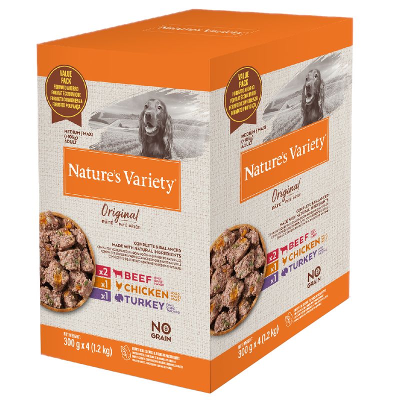 Nature's Variety Mixed Pack Original Paté No Grain Medium/Maxi 8 x 300g || Nature’s Variety || view 1