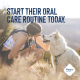 Text in the image: START THEIR ORAL CARE ROUTINE TODAY. Plaqtiv+ oral care with Xpersiv.