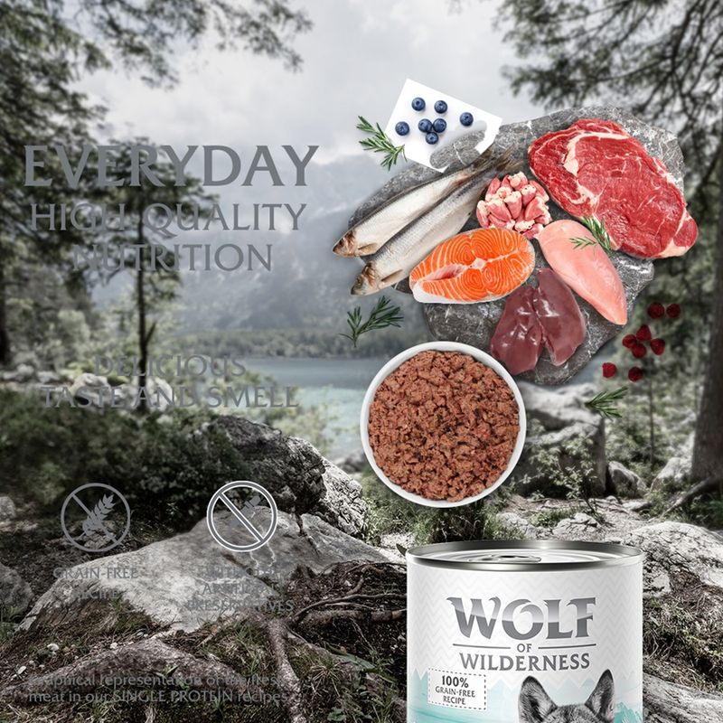 Wolf of Wilderness Adult Single Protein 6 x 400g || Wolf of Wilderness || view 2