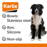 Karlie Stainless Steel Silicone Dex Diner Set Dog Bowl