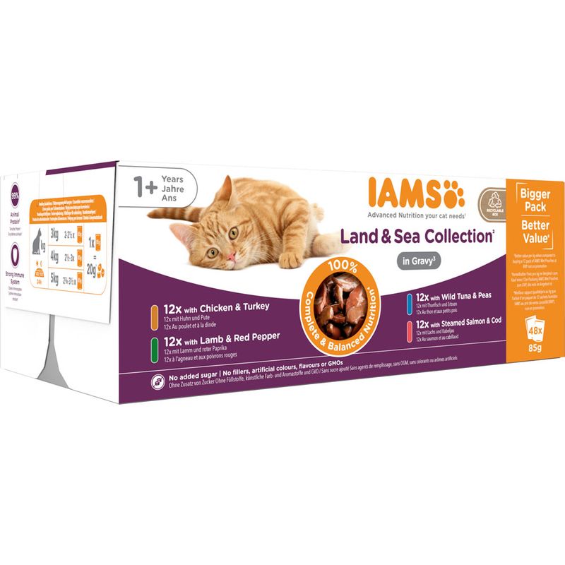 IAMS Delights Adult - Land & Sea Collection Mega Pack 48 x 85g || undefined || view 2