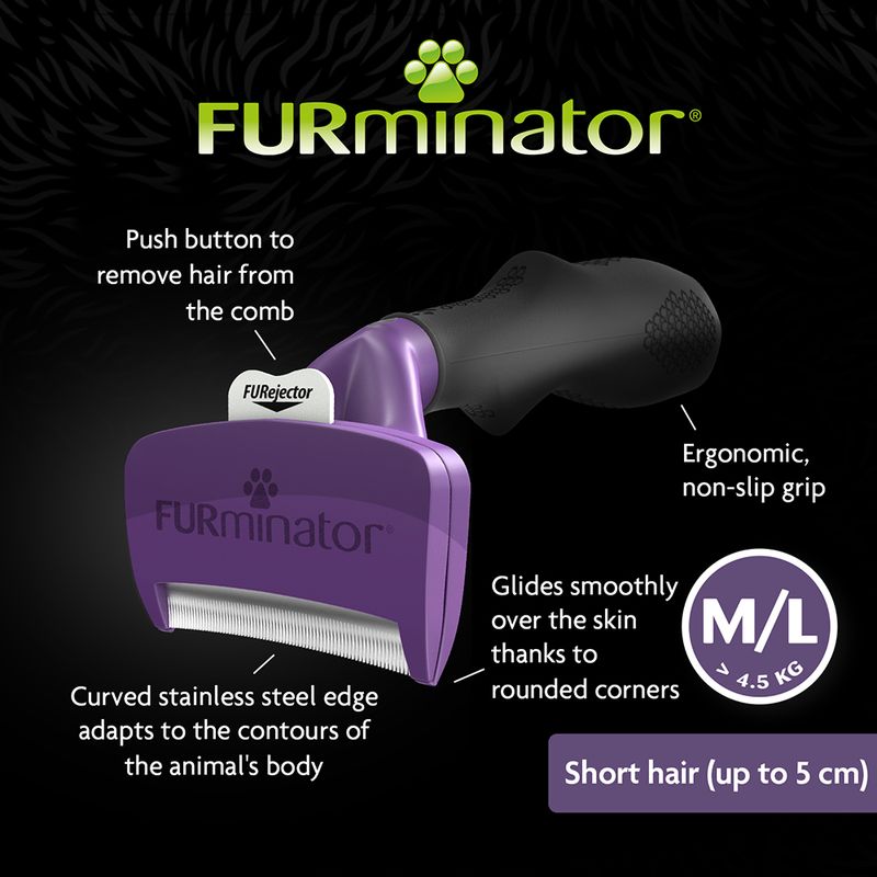 FURminator DeShedding Tool - Short Hair Cats || FURminator || view 8