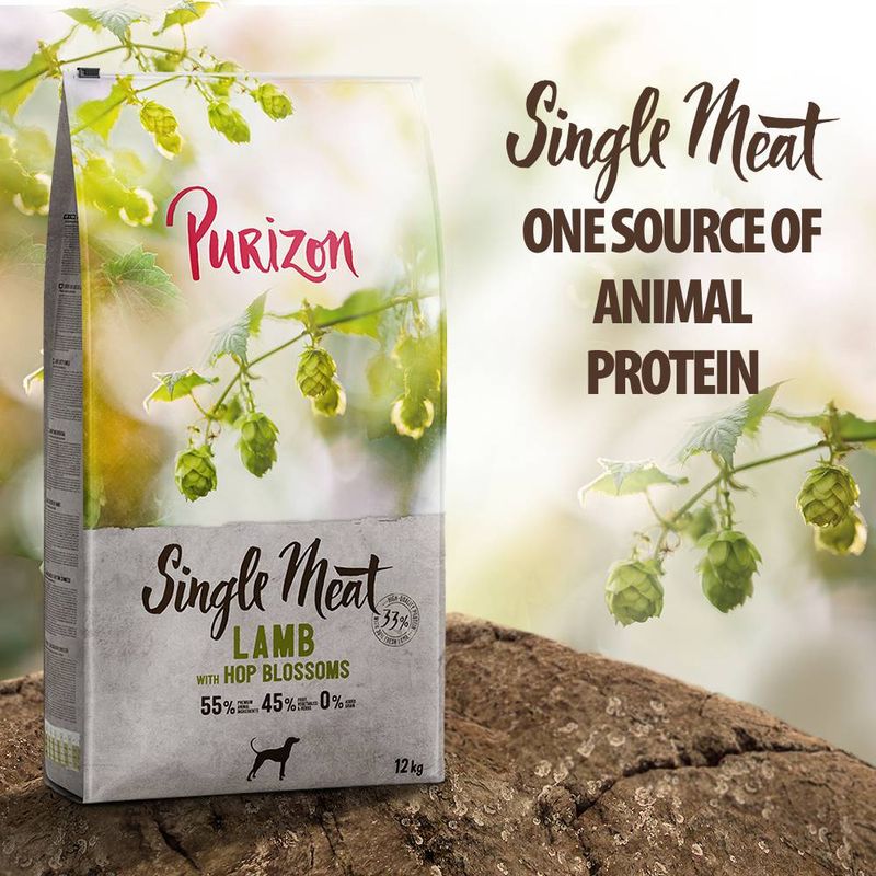 Purizon Single Meat Adult Dog - Grain-Free Lamb with Hop Blossoms || Purizon || view 1