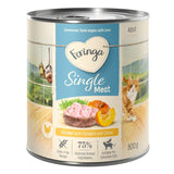 Feringa Single Meat Adult, Chicken with Pumpkin and Catnip, 75% selected animal ingredients, grain-free, suitable for sensitive cats, 800 g can