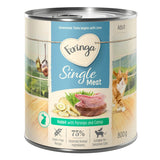 Feringa Single Meat Adult, Rabbit with Parsnips and Catnip, Grain-Free Recipe, 75% Selected Animal Ingredients, Suitable for Sensitive Cats, 800g can.