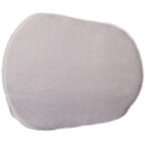 Grey, oval cushion with soft surface, suitable as accessory for pet furniture or resting areas.