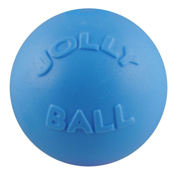 Blue ball with embossed 'Jolly Ball' lettering.