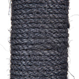 Close-up of black sisal rope, braided and sturdy.