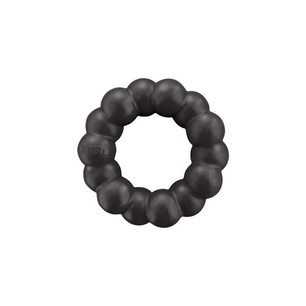 KONG black ring made of durable material, suitable for chewing and play activities.