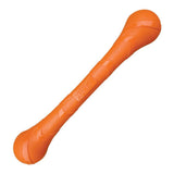 KONG orange toy bone with textured handle and embossed logo, suitable for throwing and retrieving games.