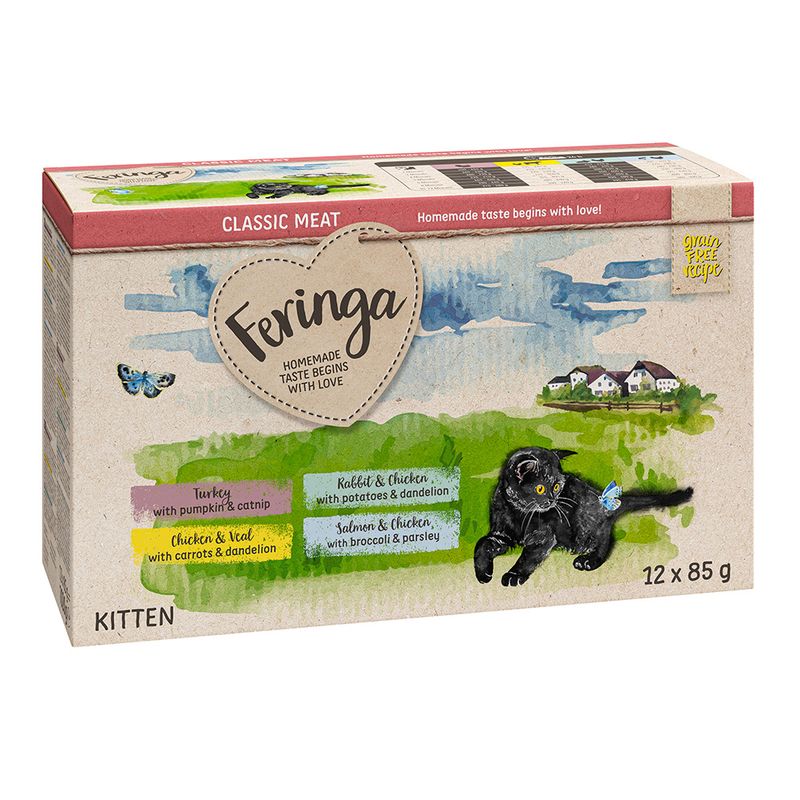 Feringa Classic Meat Menu Kitten Pouches 12 x 85g || Feringa || view 3