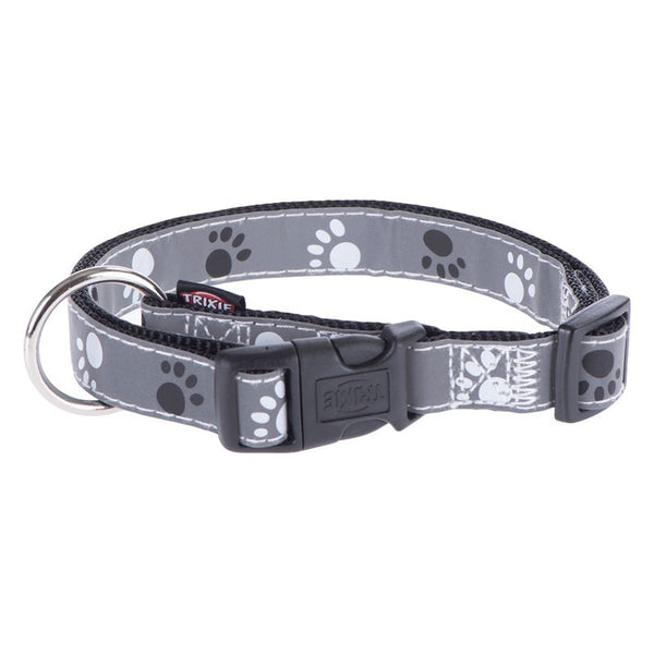 Trixie Reflective Paws Dog Collar - Silver || Trixie || view 1