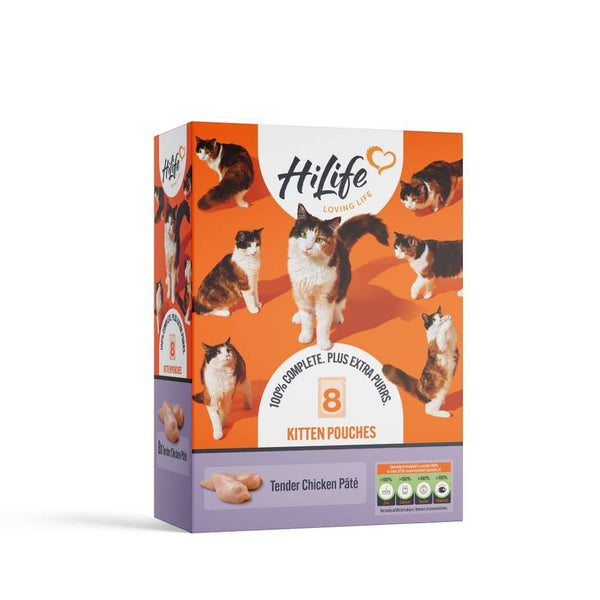 HiLife It's Only Natural Kitten Pouches 8 x 70g || undefined || view 1