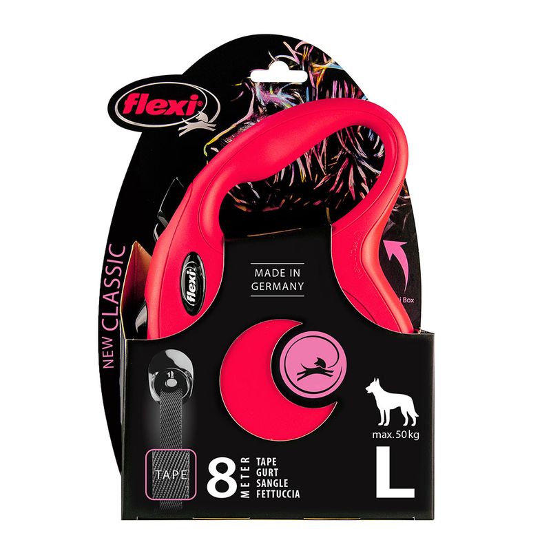 flexi New Classic webbing leash L red, 8 m || flexi || view 2
