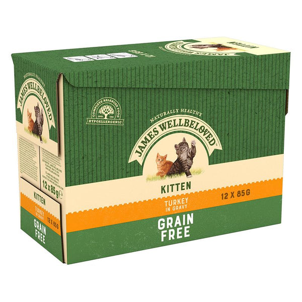 James Wellbeloved Kitten Hypoallergenic Pouches - Turkey in Gravy || James Wellbeloved || view 1