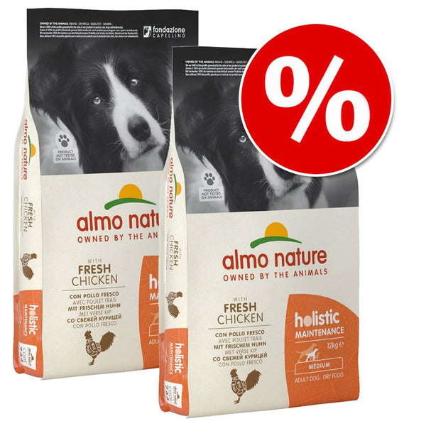 Almo Nature Holistic Kibble for Dogs Economy Packs 2 x 12kg || Almo Nature Holistic || view 1
