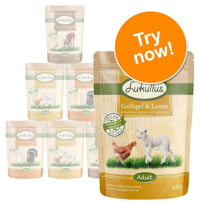Lukullus Pouches Mixed Trial Pack 6 x 300g || Lukullus || view 1