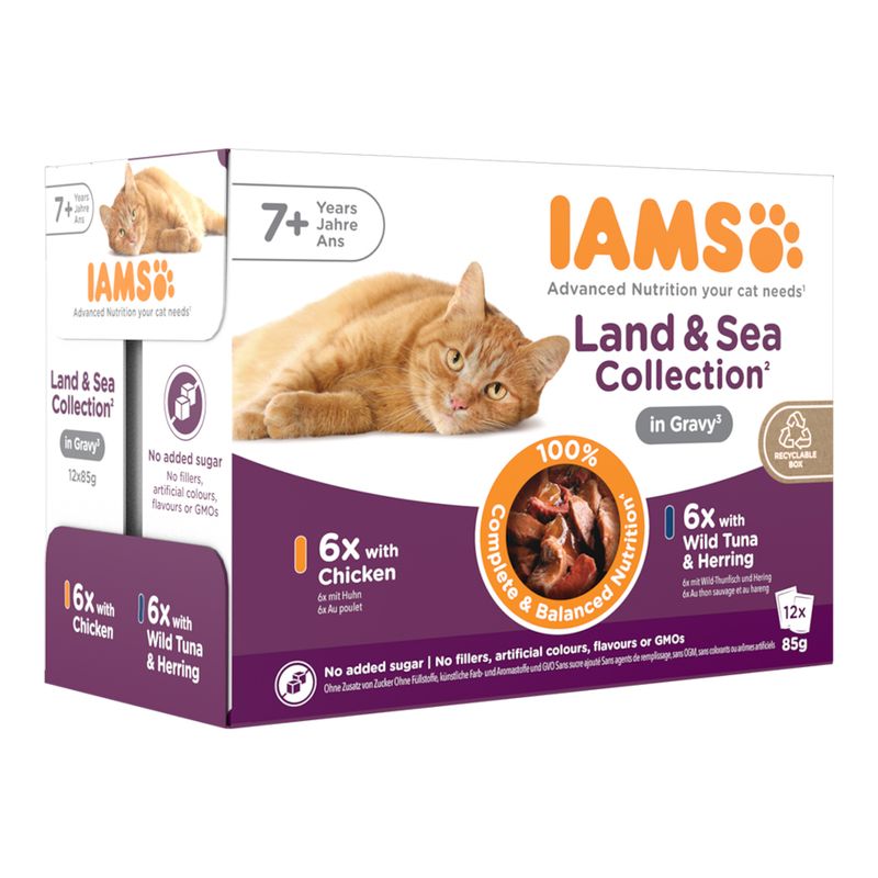 IAMS Advanced Nutrition Senior Land & Sea Collection in Gravy || undefined || view 1