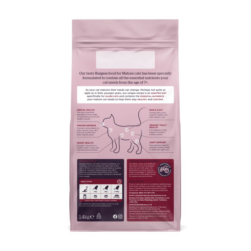 Burgess Mature Cat with Turkey & Cranberry || Burgess || view 2