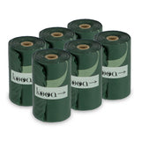 Six green rolls with kooa logo, likely dog waste bags.