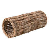 Braided tunnel made of natural willow, cylindrical shape, suitable for small animals. Visible without additional decoration or text.