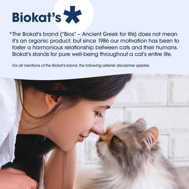Biokat’s note: 'Bios' stands for life, not for an organic product. Since 1986, focus on a harmonious relationship between cats and people. Applies to all Biokat’s brand mentions.