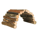 Flexible wooden bridge arch made from natural wood, suitable as a tunnel or hideout for small animals.