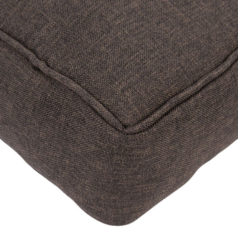Close-up of a brown fabric cover with visible seam, suitable for upholstery or cushions.