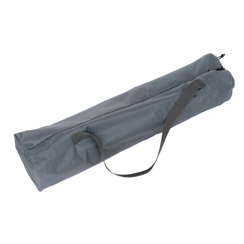 Grey carry bag with handle and drawstring, suitable for transport or storage.