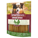 SmartBones Chicken Sticks, no rawhide, with tasty chicken, easily digestible, extra low fat, enriched with vitamins and minerals, pack of 10 sticks, 200g.