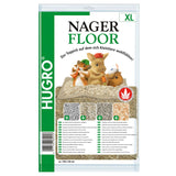 Hugro Nager Floor XL, carpet for small animals, approx. 120 x 50 cm, made with natural materials and comfort. Product description visible in several languages.
