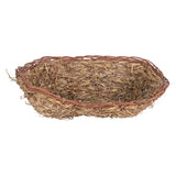 Oval basket made of woven natural material, brown, without visible brand marking.
