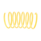 Yellow plastic spiral, suitable as toy or accessory.