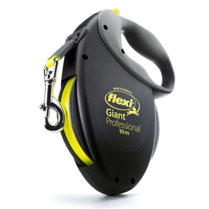 Flexi Giant Professional dog lead, 10 m, black-yellow, Made in Germany.
