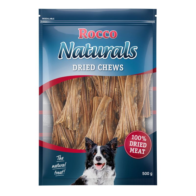 Rocco Naturals Dried Chews, 100% dried meat, 500g. The natural treat.