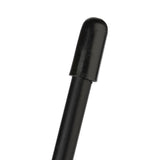 Close-up of a black rod with a rounded end, showing product detail for material and tip shape.