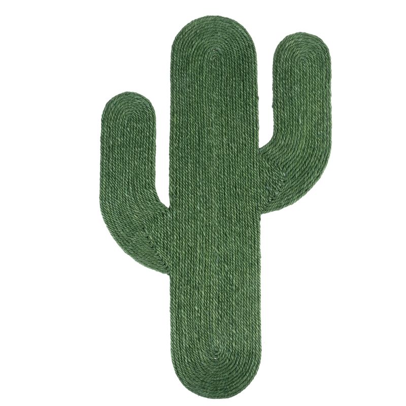 Scratching toy in cactus shape, green, made of sisal.