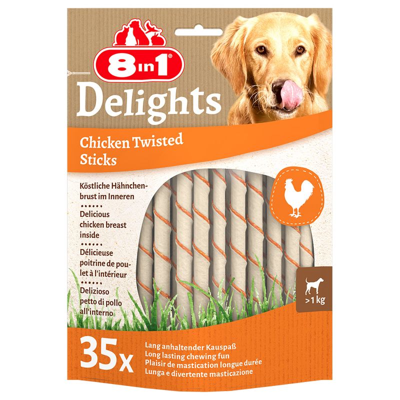 8in1 Delights Twisted Sticks for Small Dogs - Chicken || 8in1 || view 3