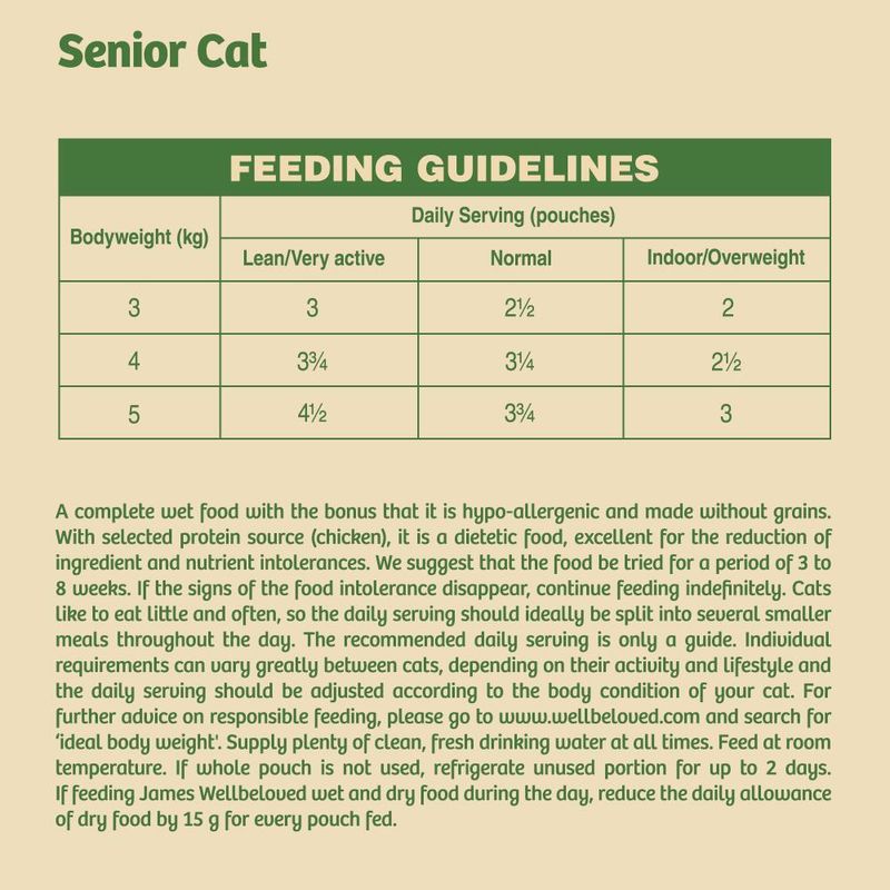 James Wellbeloved Senior Cat Hypoallergenic Pouches - Chicken in Jelly || James Wellbeloved || view 5